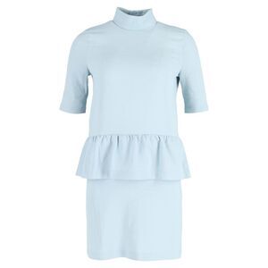 Ganni Ruffled Clark Dress in Light Blue Polyester